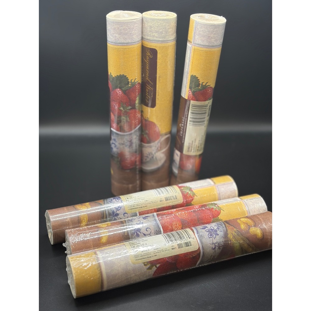 6 Rolls Imperial Raymond Waites Strawberry Cottage Wallpaper Border Vintage NOS